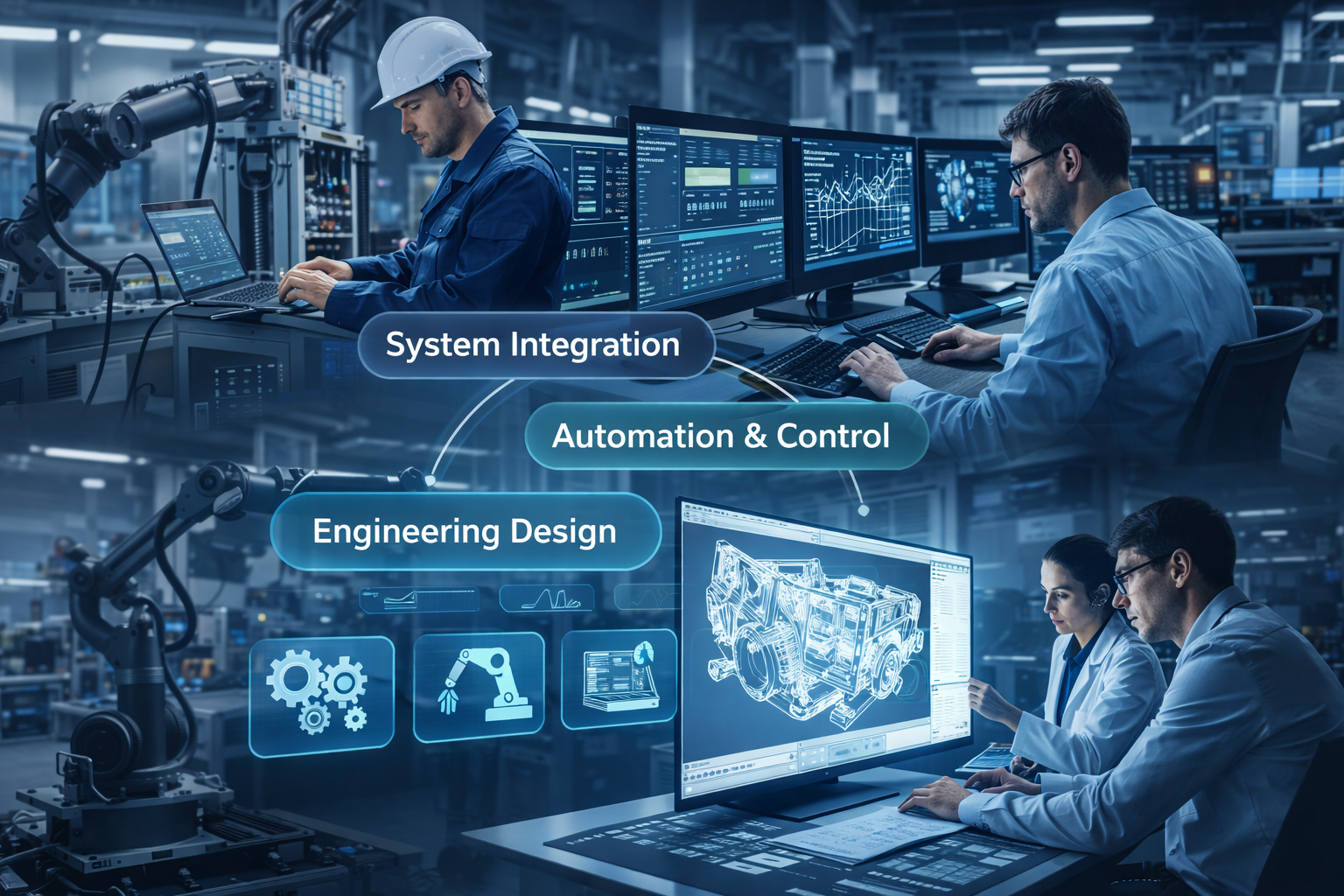 Integrated engineering, automation, and system design workspace